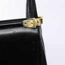 GUCCI Shoulder Bag Leather Vintage Black Gold Auth BA4474-10