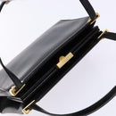 GUCCI Shoulder Bag Leather Vintage Black Gold Auth BA4474-6