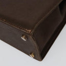 Salvatore Ferragamo Gancini Hand Bag Leather 2way Brown Gold Auth BA4475-17
