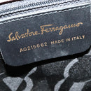 Salvatore Ferragamo Gancini Hand Bag Leather 2way Brown Gold Auth BA4475-12