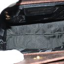 Salvatore Ferragamo Gancini Hand Bag Leather 2way Brown Gold Auth BA4475-11