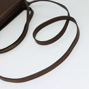 Salvatore Ferragamo Gancini Hand Bag Leather 2way Brown Gold Auth BA4475-9