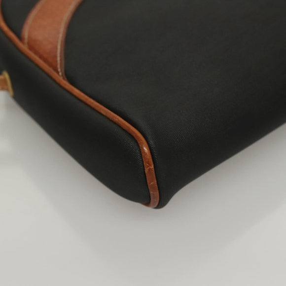 Christian Dior Shoulder Bag Leather PVC Black Brown Auth BA4478