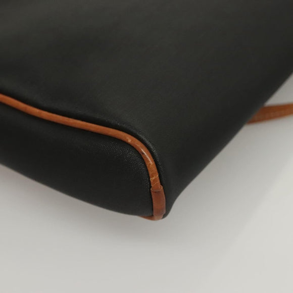 Christian Dior Shoulder Bag Leather PVC Black Brown Auth BA4478