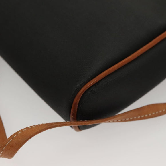 Christian Dior Shoulder Bag Leather PVC Black Brown Auth BA4478