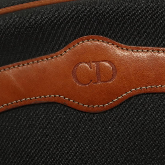 Christian Dior Shoulder Bag Leather PVC Black Brown Auth BA4478