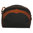 Christian Dior Shoulder Bag Leather PVC Black Brown Auth BA4478-2