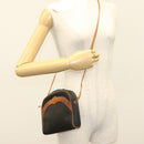 Christian Dior Shoulder Bag Leather PVC Black Brown Auth BA4478-20