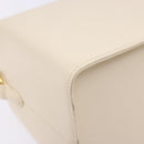 GIVENCHY Hand Bag Leather Cream Gold Auth BA4481-15