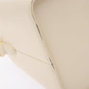 GIVENCHY Hand Bag Leather Cream Gold Auth BA4481-9