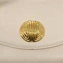 GIVENCHY Hand Bag Leather Cream Gold Auth BA4481-18