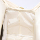 GIVENCHY Hand Bag Leather Cream Gold Auth BA4481-19