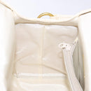 GIVENCHY Hand Bag Leather Cream Gold Auth BA4481-20