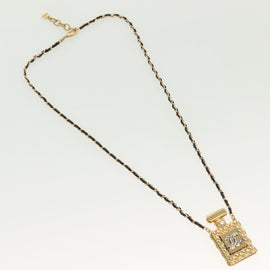 CHANEL COCO Mark Perfume Necklace metal Gold CC Auth BA4482 - 0