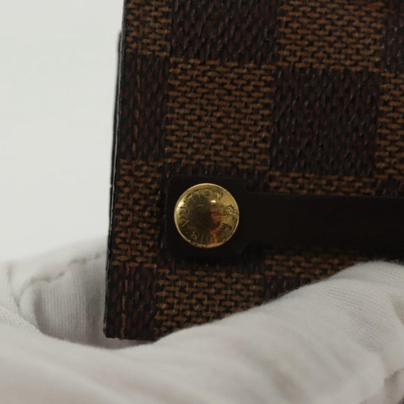 LOUIS VUITTON Damier Ebene Clochette Key Case N62661 LV Auth BA4483