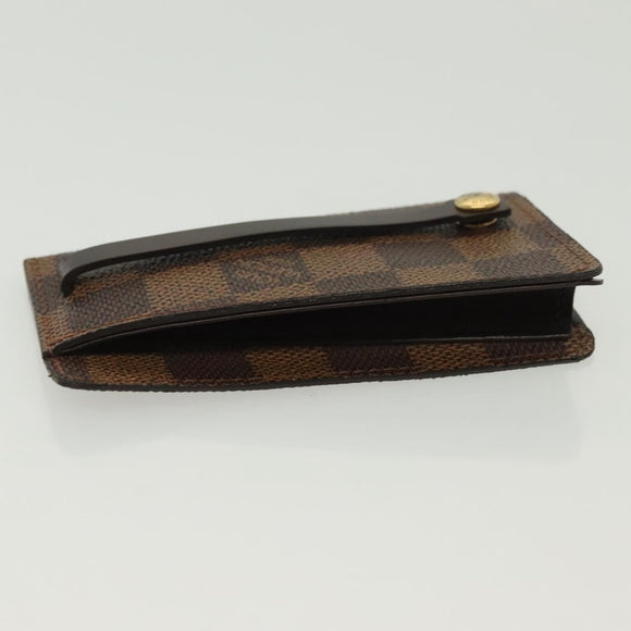 LOUIS VUITTON Damier Ebene Clochette Key Case N62661 LV Auth BA4483