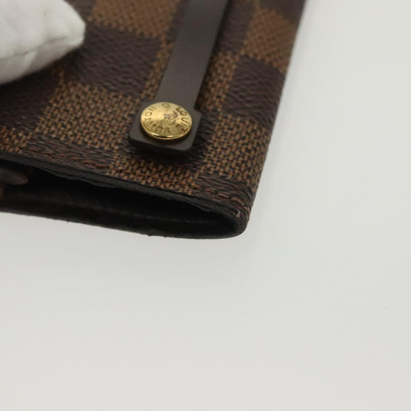 LOUIS VUITTON Damier Ebene Clochette Key Case N62661 LV Auth BA4483