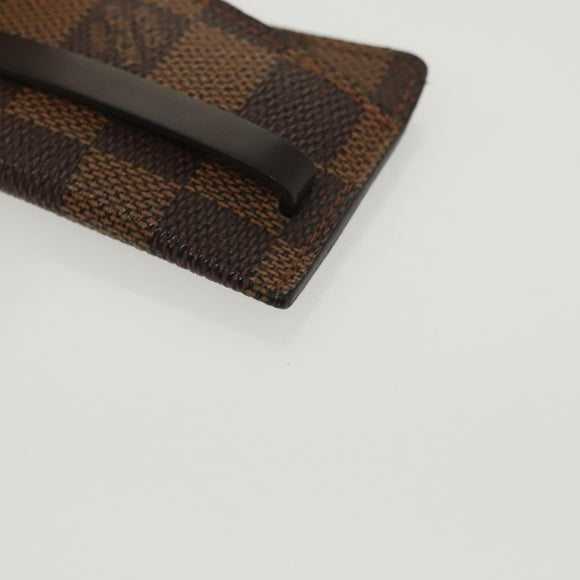 LOUIS VUITTON Damier Ebene Clochette Key Case N62661 LV Auth BA4483