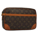 LOUIS VUITTON Monogram Compiegne 28 Clutch Bag M51845 LV Auth BA4489-1
