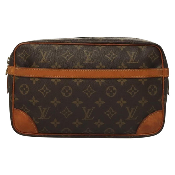 LOUIS VUITTON Monogram Compiegne 28 Clutch Bag M51845 LV Auth BA4489