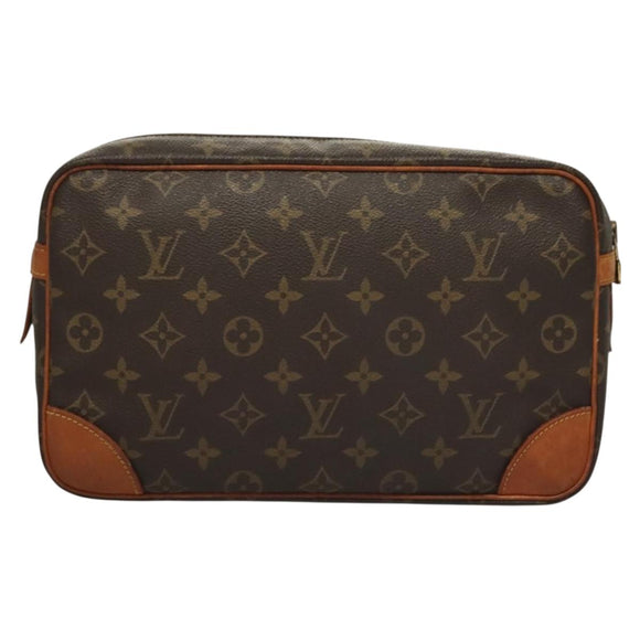 LOUIS VUITTON Monogram Compiegne 28 Clutch Bag M51845 LV Auth BA4489