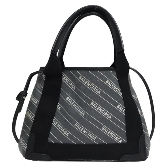 BALENCIAGA Hand Bag PVC Leather 2way Gray 390346 Auth BA449