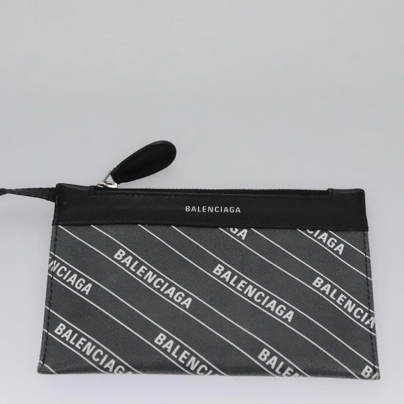 BALENCIAGA Hand Bag PVC Leather 2way Gray 390346 Auth BA449