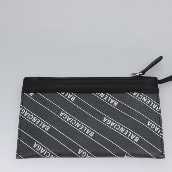 BALENCIAGA Hand Bag PVC Leather 2way Gray 390346 Auth BA449