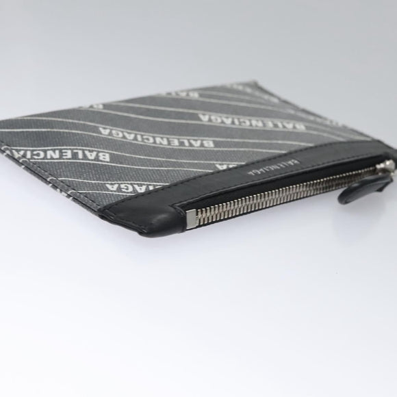 BALENCIAGA Hand Bag PVC Leather 2way Gray 390346 Auth BA449