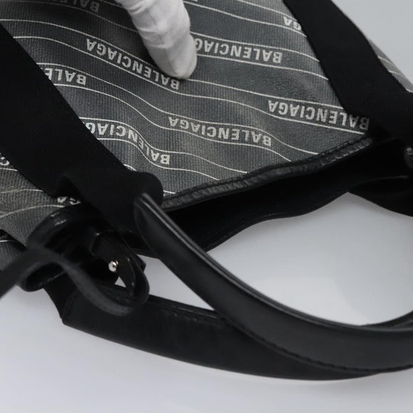 BALENCIAGA Hand Bag PVC Leather 2way Gray 390346 Auth BA449