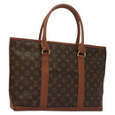LOUIS VUITTON Monogram Sac Weekend PM Hand Bag M42425 LV Auth BA4491-1
