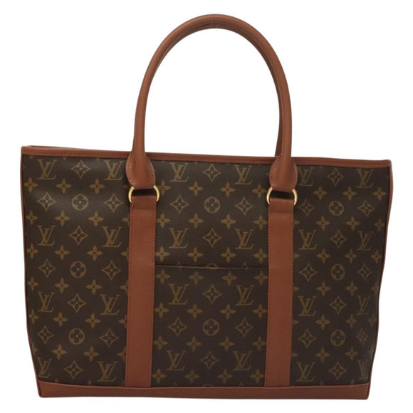 LOUIS VUITTON Monogram Sac Weekend PM Hand Bag M42425 LV Auth BA4491