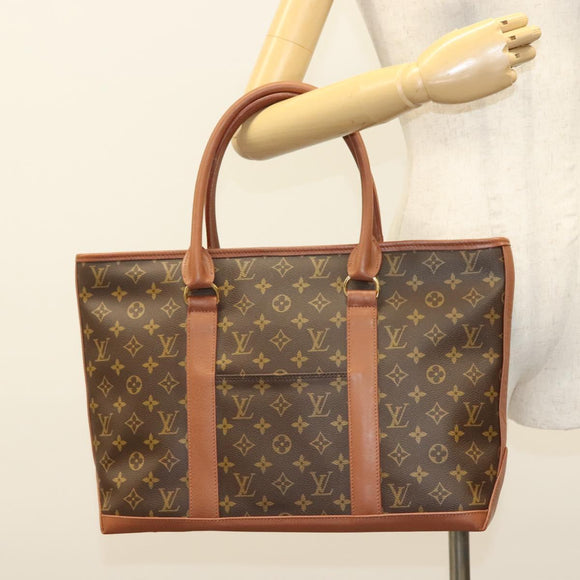 LOUIS VUITTON Monogram Sac Weekend PM Hand Bag M42425 LV Auth BA4491