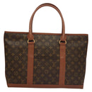 LOUIS VUITTON Monogram Sac Weekend PM Hand Bag M42425 LV Auth BA4491-2