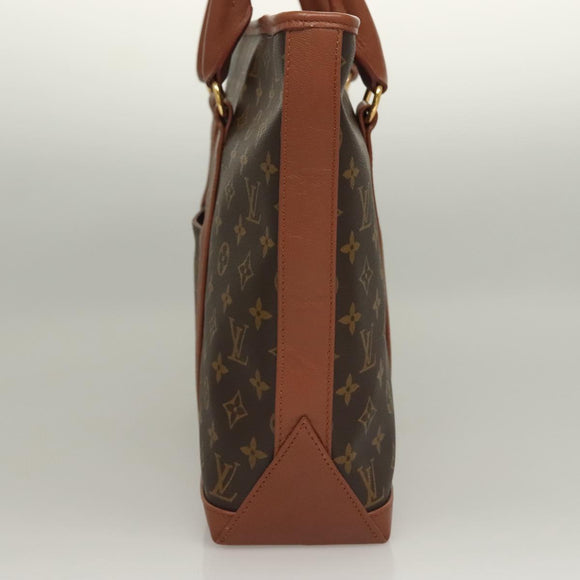 LOUIS VUITTON Monogram Sac Weekend PM Hand Bag M42425 LV Auth BA4491