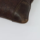 GUCCI GG Canvas Guccissima Shoulder Bag Leather Brown Silver 162914 Auth BA4492-11