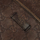 GUCCI GG Canvas Guccissima Shoulder Bag Leather Brown Silver 162914 Auth BA4492-14