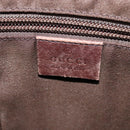 GUCCI GG Canvas Guccissima Shoulder Bag Leather Brown Silver 162914 Auth BA4492-15