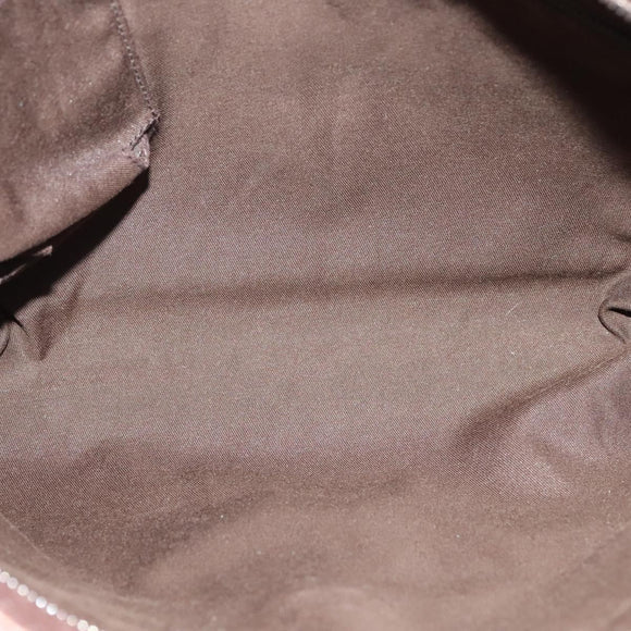 GUCCI GG Canvas Guccissima Shoulder Bag Leather Brown Silver 162914 Auth BA4492