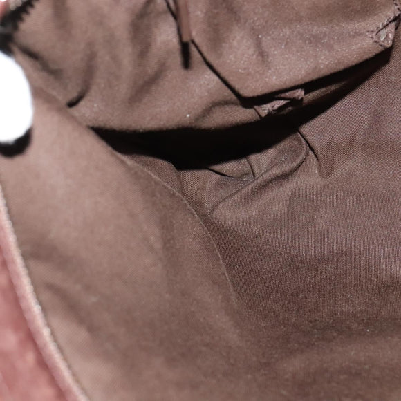 GUCCI GG Canvas Guccissima Shoulder Bag Leather Brown Silver 162914 Auth BA4492