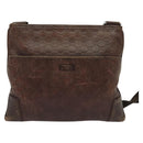 GUCCI GG Canvas Guccissima Shoulder Bag Leather Brown Silver 162914 Auth BA4492-2