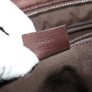 GUCCI GG Canvas Guccissima Shoulder Bag Leather Brown Silver 162914 Auth BA4492-21
