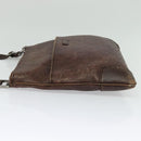 GUCCI GG Canvas Guccissima Shoulder Bag Leather Brown Silver 162914 Auth BA4492-4