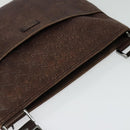 GUCCI GG Canvas Guccissima Shoulder Bag Leather Brown Silver 162914 Auth BA4492-6