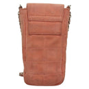 CHANEL Choco Bar Chain Shoulder Pouch Suede Pink Silver CC Auth BA4493-3