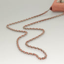 CHANEL Choco Bar Chain Shoulder Pouch Suede Pink Silver CC Auth BA4493-7