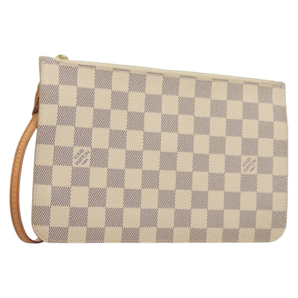 LOUIS VUITTON Damier Azur Neverfull MM Pouch LV Auth BA4500