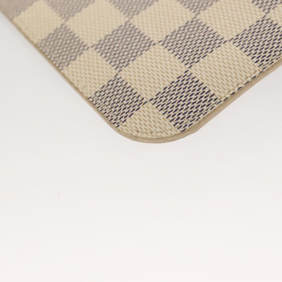 LOUIS VUITTON Damier Azur Neverfull MM Pouch LV Auth BA4500