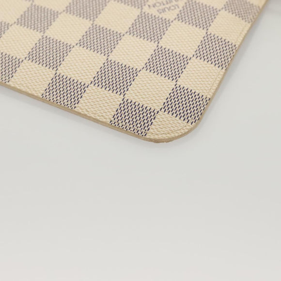 LOUIS VUITTON Damier Azur Neverfull MM Pouch LV Auth BA4500
