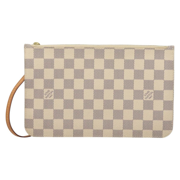 LOUIS VUITTON Damier Azur Neverfull MM Pouch LV Auth BA4500